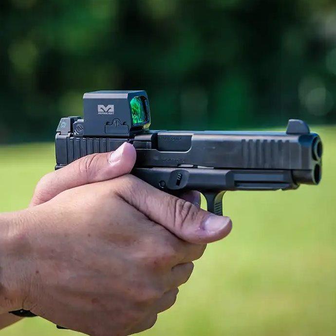 Mepro Pistol Optic MPO PRO-F Closed Emitter Pistol Sight BULLSEYE RMR / Shake Awake Picture of Meprolight Sights Mepro Pistol Optic MPO PRO-F RED 3/33 MOA BULLSEYE RMR