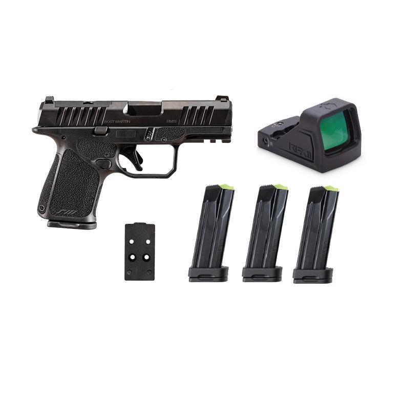 Rost Martin RM1S Handgun 9mm Luger 10(4)rd Magazines 3.6" Barrel Black Black Viridian Red Dot Pistol Case CA Compliant Picture of Rost Martin Rost Martin RM1S CA BLK 9MM 3.6IN OR (4)10RD MAGS FS POLY PISTOL BUNDLE
