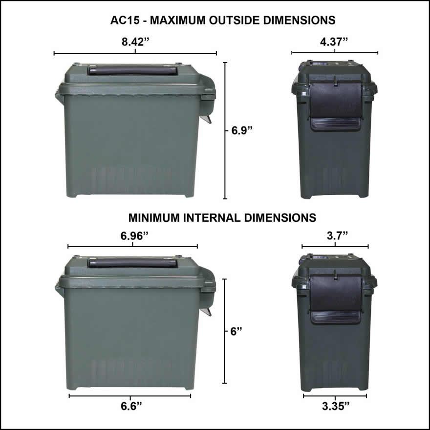 MTM Ammo Can Mini for Bulk Ammo - FDE Picture of Mtm Molded Products Company AMMO CAN MINI FOR BULK AMMO DARK EARTH