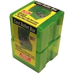 MTM Cast Bullet Box Clear Green 2/ct Picture of Mtm Molded Products Company MTM CAST BULLET BOX CLEAR GREEN 2PK