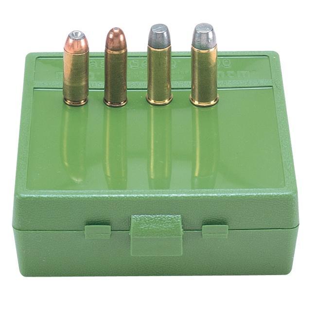 MTM P-64 Series Handgun Ammo Box for 50 AE 480 Ruger Green Picture of Mtm Molded Products Company MTM AMMO BOX 64 RD FLIP-TOP 50 AE 480 RUGER GREEN
