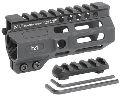Midwest Industries One Piece Combat Rail Free Float Handguard 4.5" M-LOK Picture of Midwest Industries Midwest Industries 4.5" COMBAT RAIL M-LOK HANDGUARD BLK
