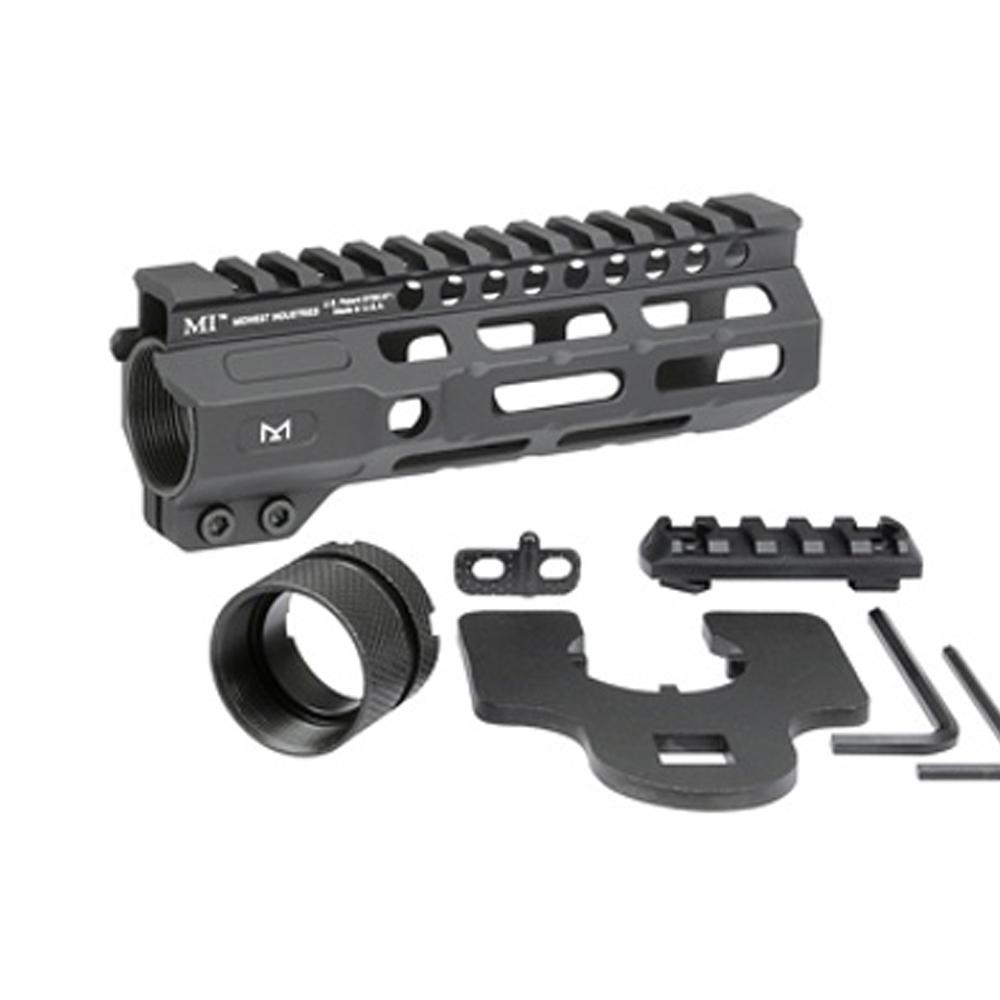 Midwest Industries Combat Rail One Piece Free Float MLOK Handguard 6" Black Picture of Midwest Industries Midwest Industries 6" COMBAT RAIL M-LOK HANDGUARD BLK