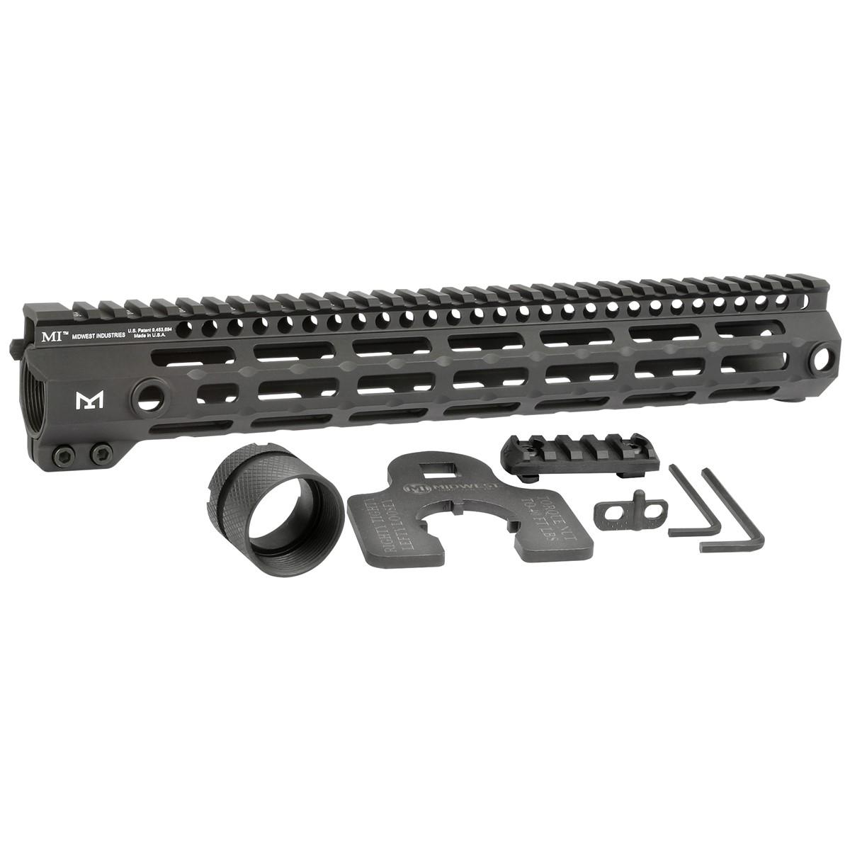 Midwest Industries One Piece Free Floating Handguard M-LOK Compatible 13.375" Black Picture of Midwest Industries Midwest Industries 13.375 inch G4 M-Lok Handguard