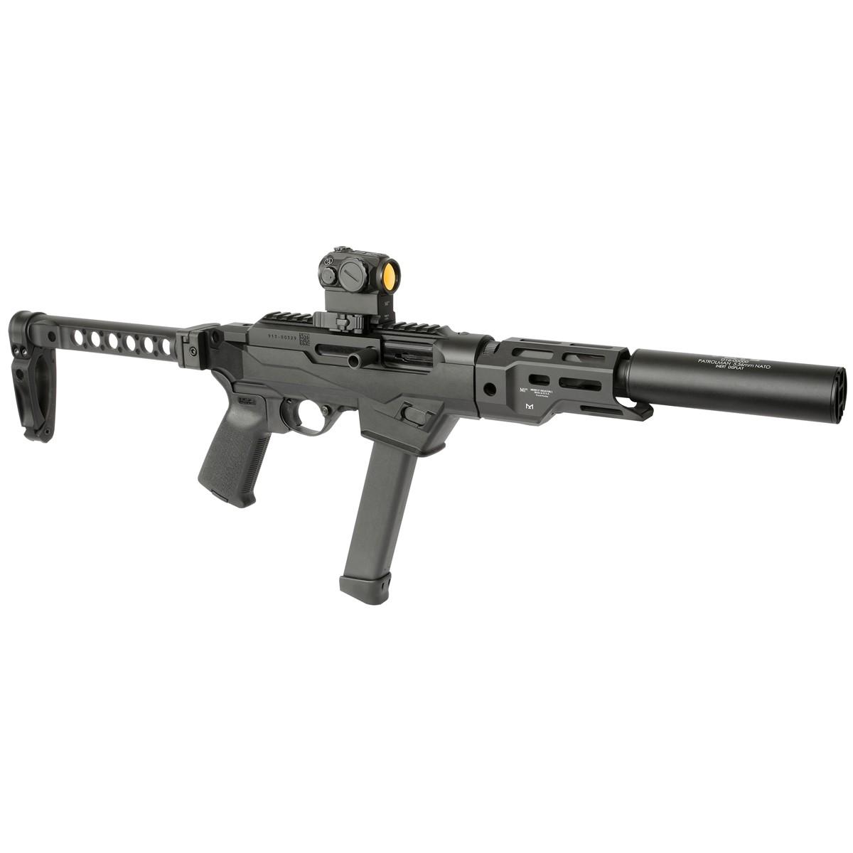 Midwest Industries Ruger Charger 4.875" M-LOK Handguard Black Picture of Midwest Industries Midwest Industries Ruger Combat Rail 4.875" M-LOK Handguard