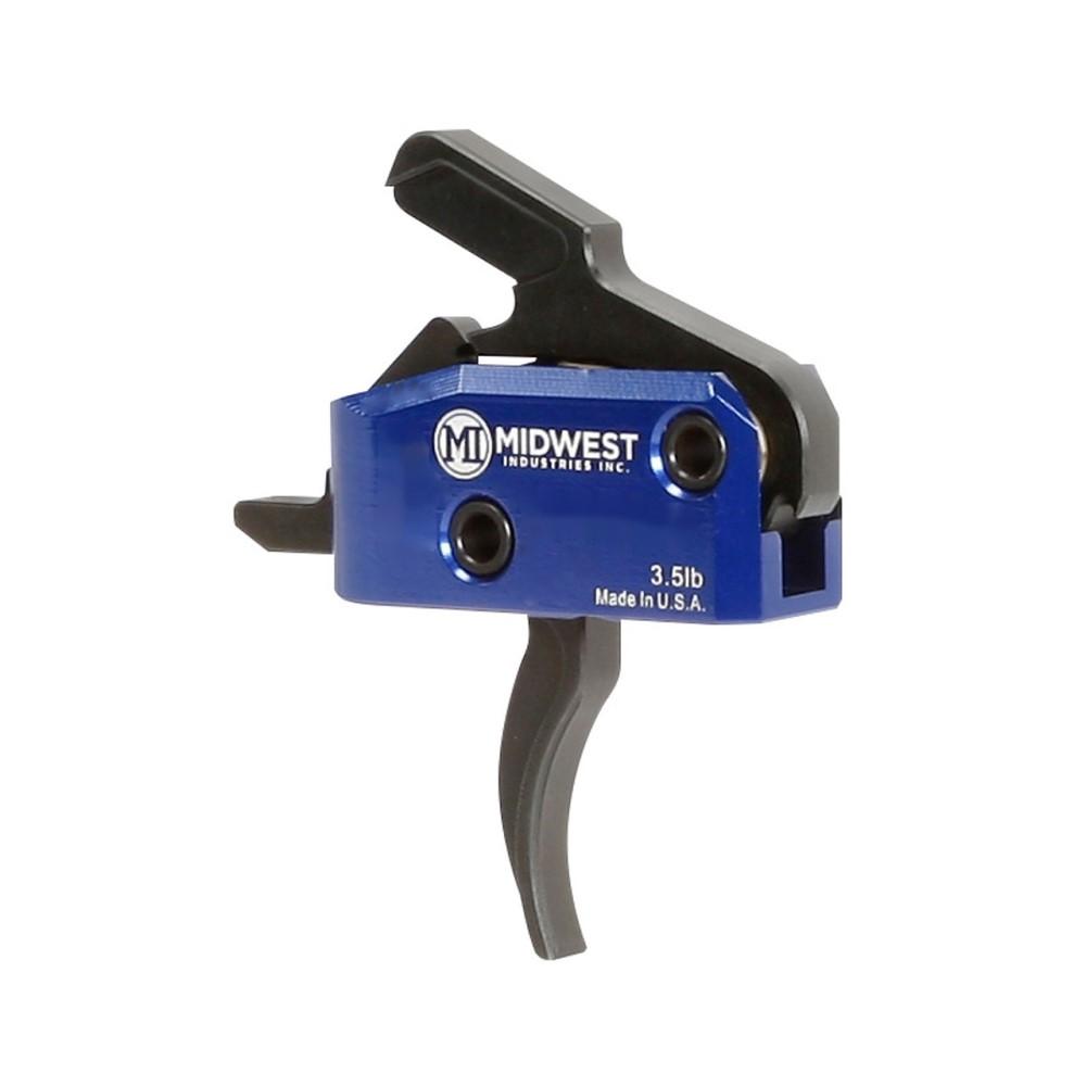 Midwest Industries Drop In Trigger for AR-15 Curved 3.5lb with Anti Walk Pins Black Picture of Midwest Industries Midwest Industries AR15 DROP IN CUR TRIG 3.5LB W/ANTI WALK PINS BLK/BL