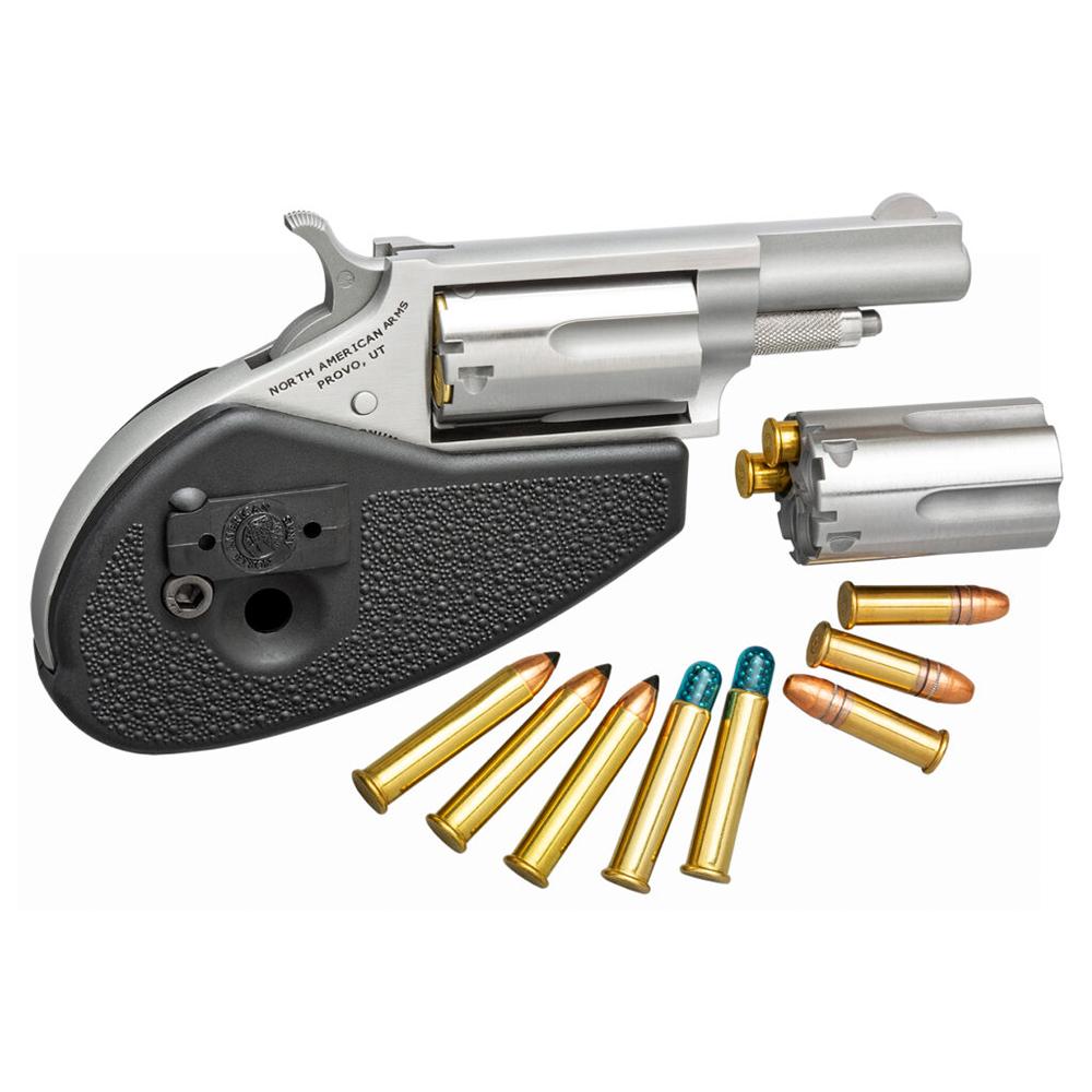 NAA .22 Mag Handgun .22 Mag/.22 LR 5rd Capacity 1.125" Barrel with Holster Grip Picture of North American Arms NAA 22MAG/22LR 1-1/8" BRL W/HOLSTER GRP