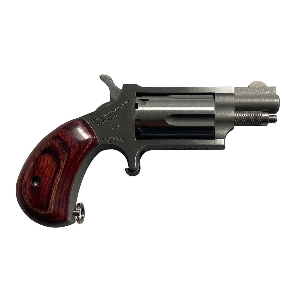 NAA 22MS Mini Revolver Handgun .22 WMR 5rd Capacity 1.125" Barrel with Lanyard Ring Picture of North American Arms NAA MINI REV.22MAG 1-1/8" W/LANYARD RING ***CSSI EXCLUSIVE***