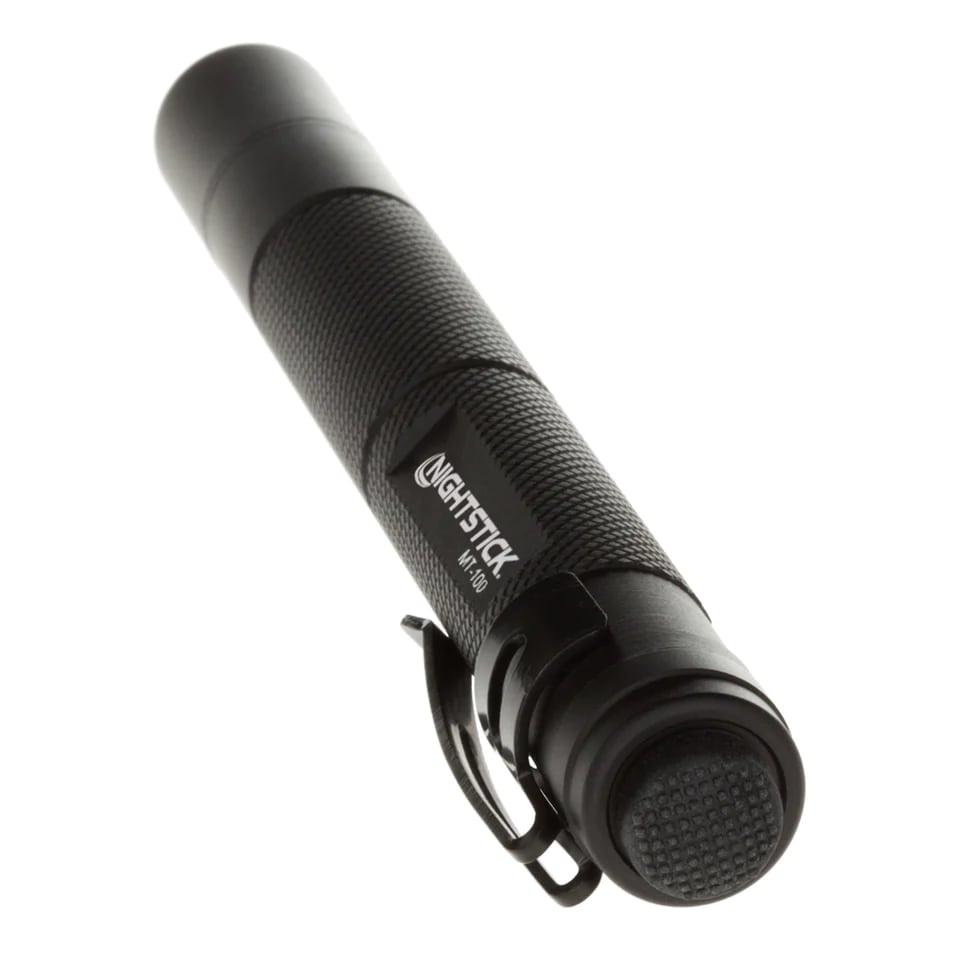 Nightstick Aluminum Mini-TAC Flashlight 130 Lumens Black Picture of Bayco Products dba NightStick Aluminum Mini-TAC Flashlight - Black - 2 AAA Batteries