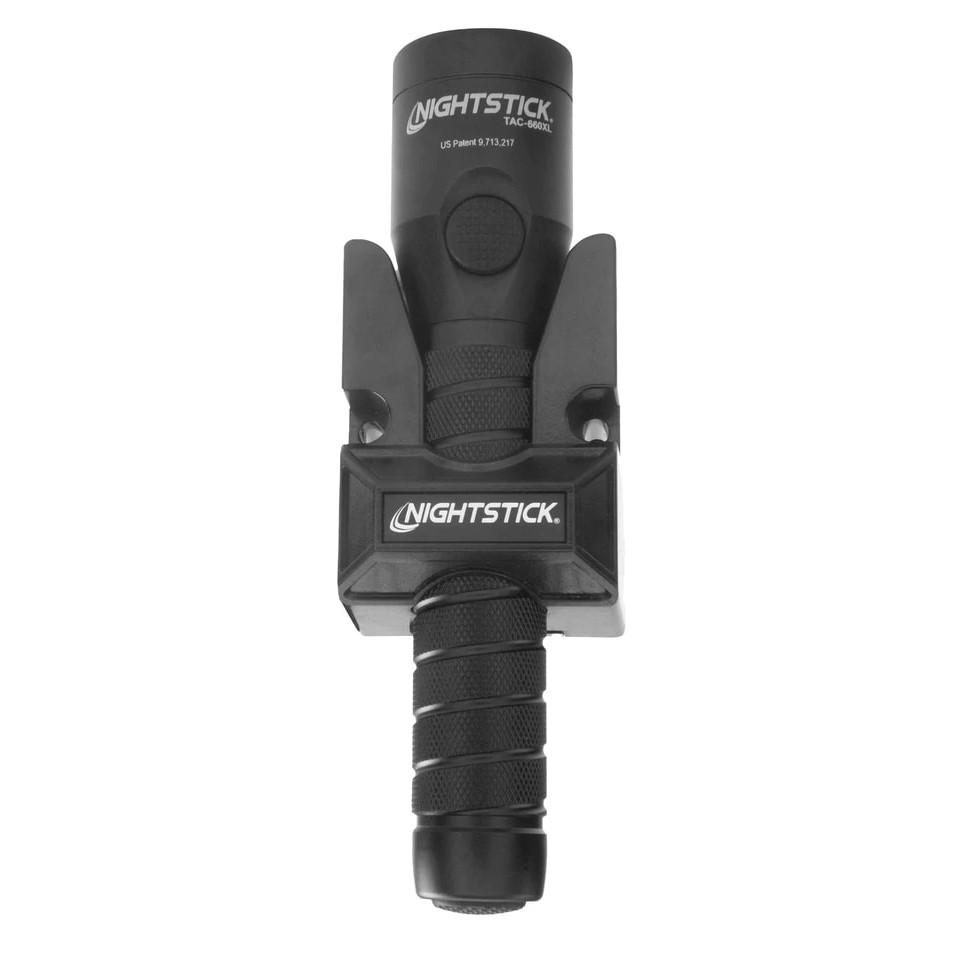 Nightstick Dual Switch Rechargeable Tactical Flashlight 1100 Lumens Black Picture of Bayco Products dba NightStick Metal Dual-Switch Tactical Flashlight - Li-Ion - Black