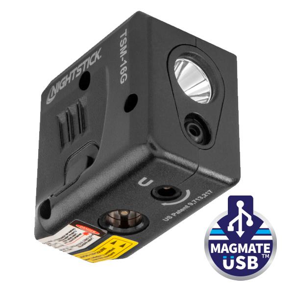 Nightstick Subcompact Weapon Light w/Green Laser for Springfield Armory Hellcat Picture of Bayco Products dba NightStick Rechargeable Sub-Com Weapon-Mounted Light w/ Grn Laser - Spgfld Hellcat/OSP