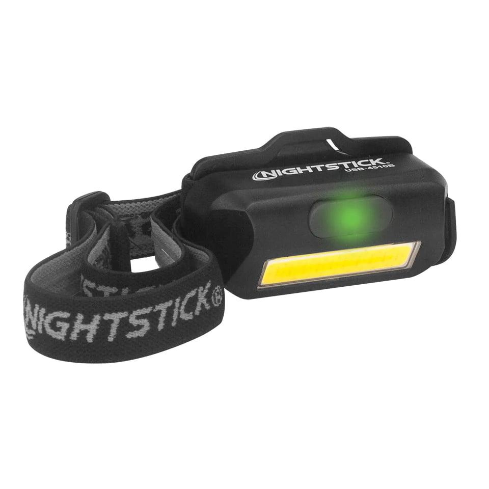 Nightstick Multi-Flood USB Headlamp 250 Lumens Black with Brim Clip Picture of Bayco Products dba NightStick Multi-Flood USB Headlamp w/Brim Clip & Black Strap - LiPo - Black