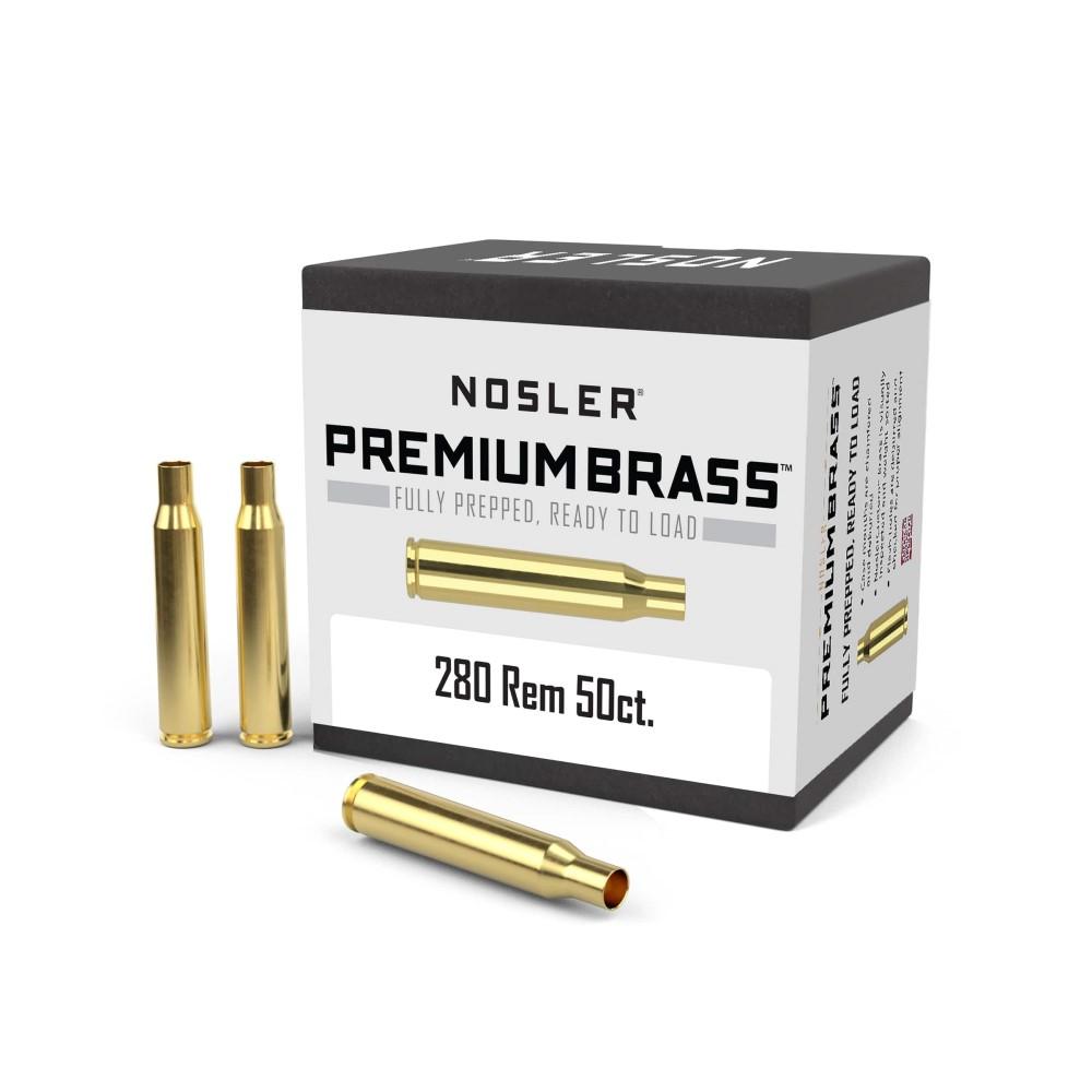 Nosler Unprimed Brass Rifle Cartridge Cases .280 Rem 50/ct Picture of Nosler Bullets Inc. NOSLER BRASS 280 REMINGTON 50/BX