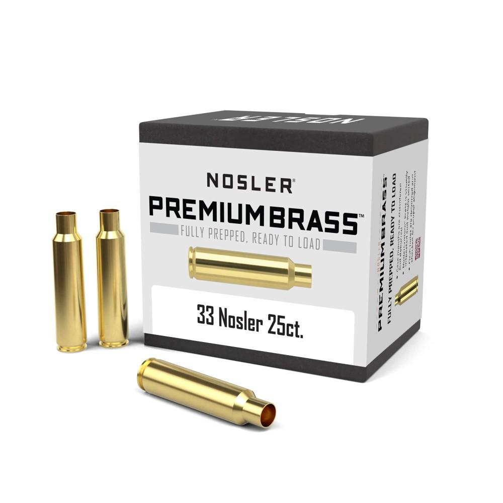 Nosler Unprimed Brass Rifle Cartridge Cases .33 Nosler 25/ct Picture of Nosler Bullets Inc. NOSLER BRASS 33 NOSLER 25/CT