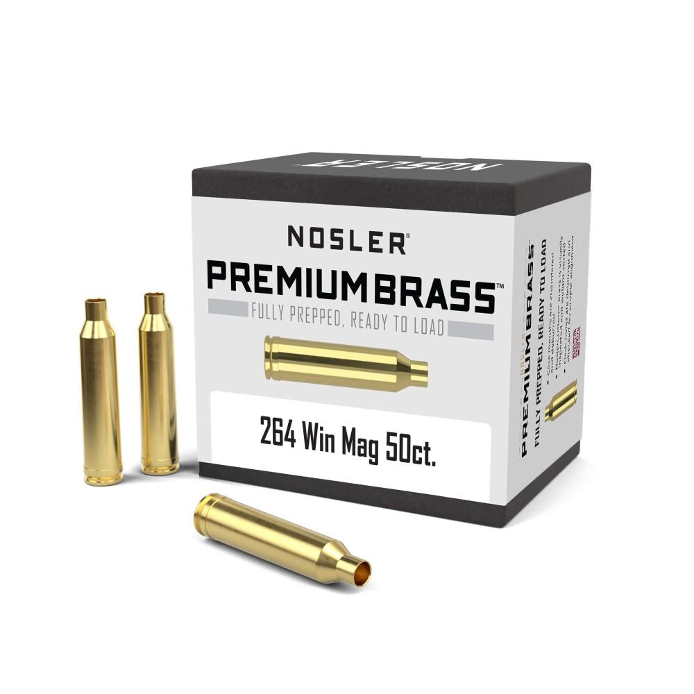 Nosler Unprimed Brass Rifle Cartridge Cases .264 Win Mag 50/ct Picture of Nosler Bullets Inc. NOSLER BRASS 264 WIN MAG 50/BX