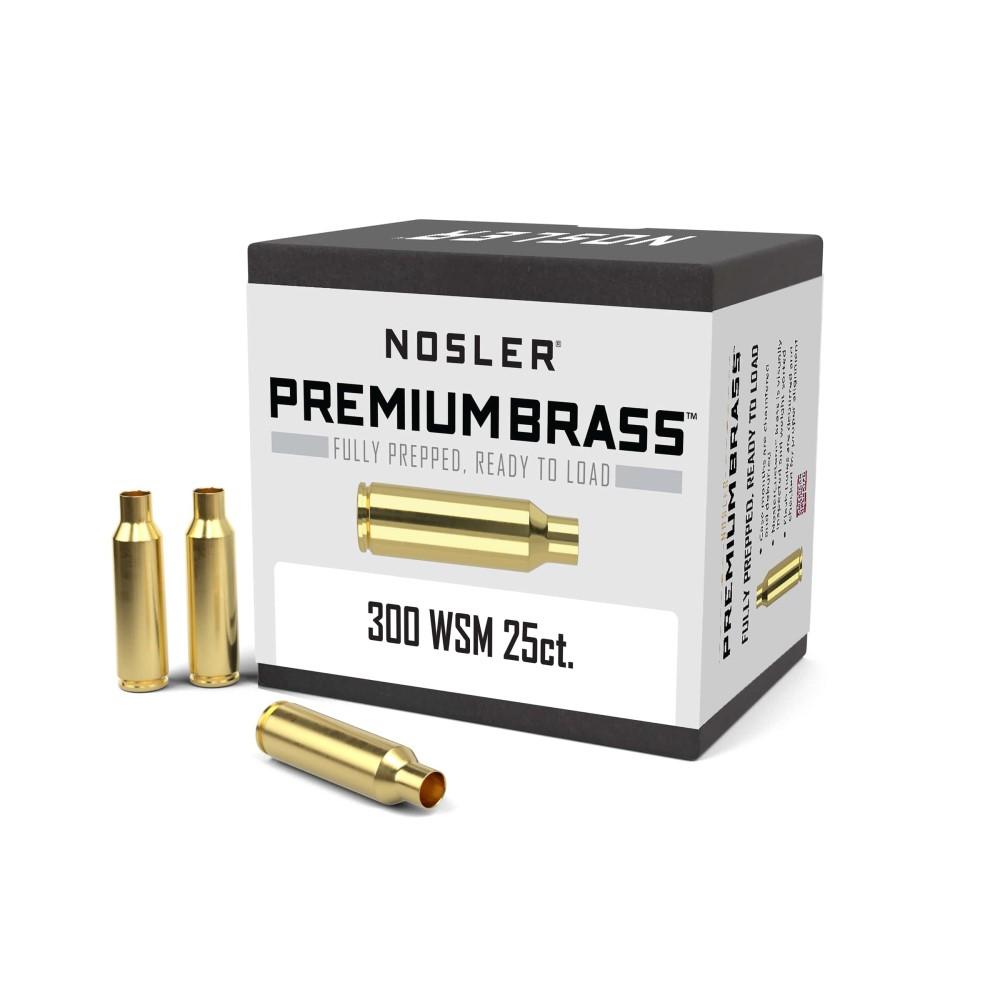 Nosler Unprimed Brass Rifle Cartridge Cases .300 WSM 25/ct Picture of Nosler Bullets Inc. NOSLER BRASS 300 WSM 25/BX