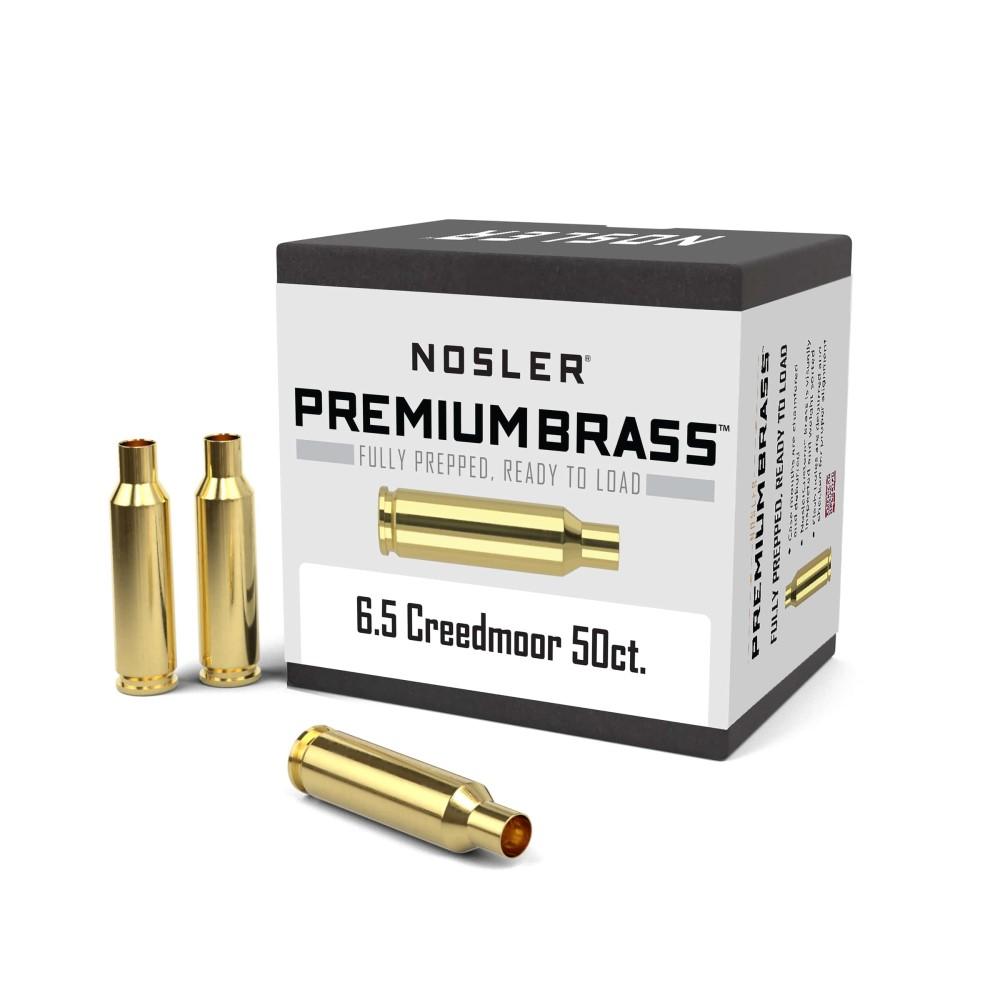 Nosler Unprimed Brass Rifle Cartridge Cases 6.5mm Creedmoor 50/ct Picture of Nosler Bullets Inc. NOSLER BRASS 6.5 CREEDMOOR 50/CT