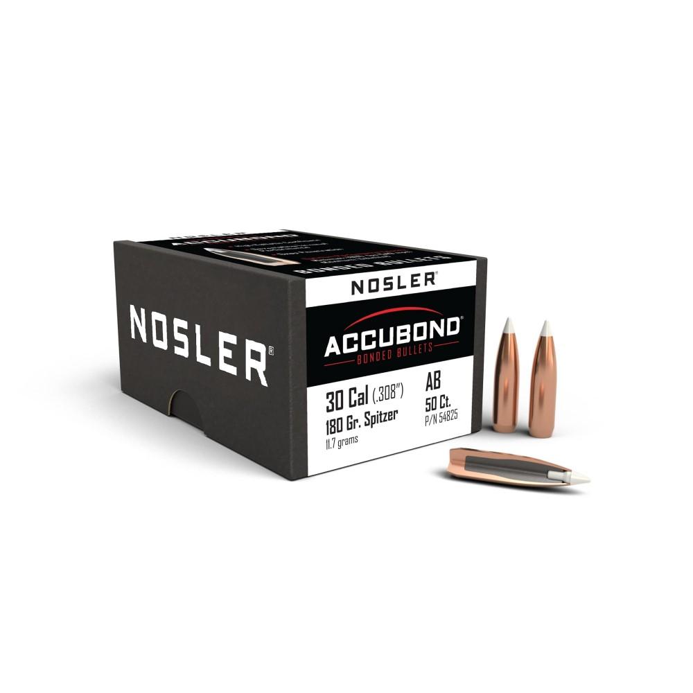 Nosler AccuBond Rifle Bullets .30 cal .308" 180 gr SBT-ACB 50/ct