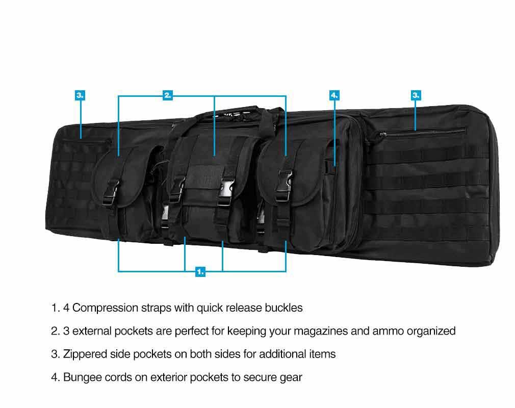 NcSTAR VISM Double Carbine Case - Digital Camo 42" Picture of NcSTAR Inc. VISM by NcSTAR DOUBLE CARBINE CASE/DIGITAL CAMO/42 IN