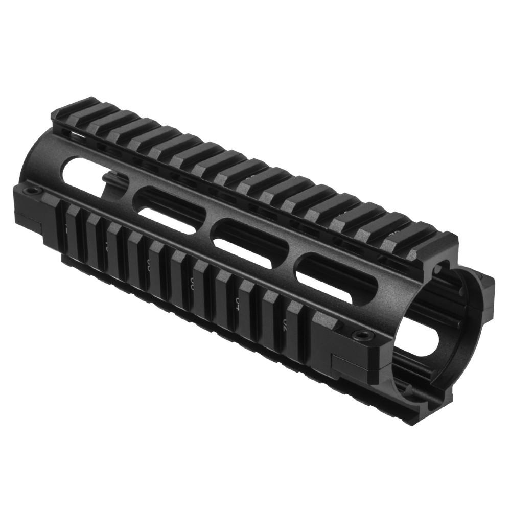 NcStar Quadrail AR-15 Rifle Handguard .223/5.56 Carbine Length Black Picture of NcSTAR Inc. AR15 CARBINE LENGTH QUADRAIL HANDGUARD