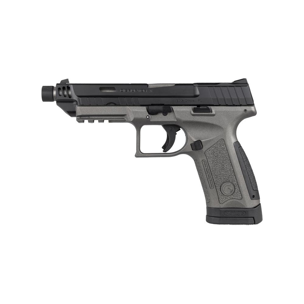 Girsan MC9 Disruptor X Handgun 9mm Luger 17rd Magazine 4.6" Barrel Two Tone Tungsten Black Picture of EAA - European American Armory Corp MC9 DISRUPTOR X 9MM 4.6'' THREADED BRL 17+1 RMSc CUT 2-TONE CERAKOTE