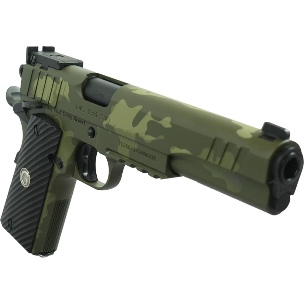 Girsan MC1911S Hunter Handgun 10mm Auto 9rd Magazine 6" Barrel OD Green with Beavertail Picture of EAA - European American Armory Corp GIRSAN MC1911 S HUNTER 10MM 6'' BRL AMBI 9+1 EXTENDED BEAVER & CHECKERING