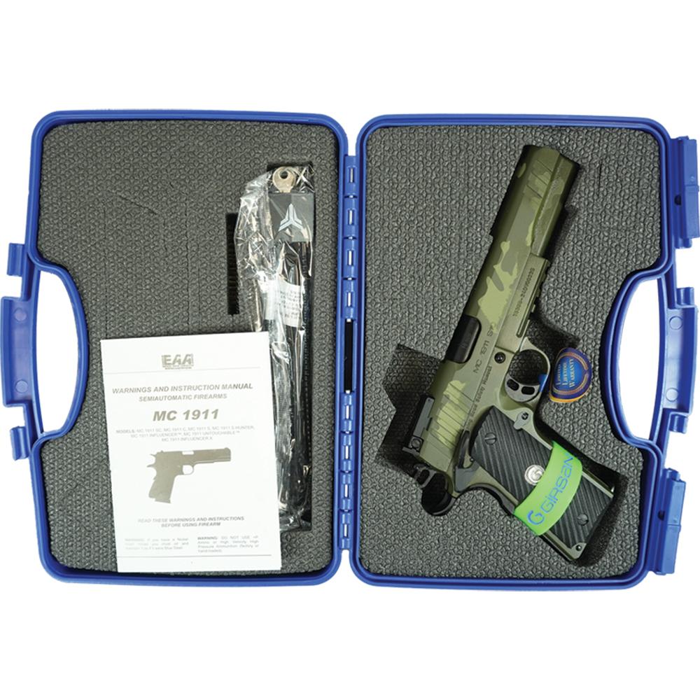 Girsan MC1911S Hunter Handgun 10mm Auto 9rd Magazine 6" Barrel OD Green with Beavertail Picture of EAA - European American Armory Corp GIRSAN MC1911 S HUNTER 10MM 6'' BRL AMBI 9+1 EXTENDED BEAVER & CHECKERING