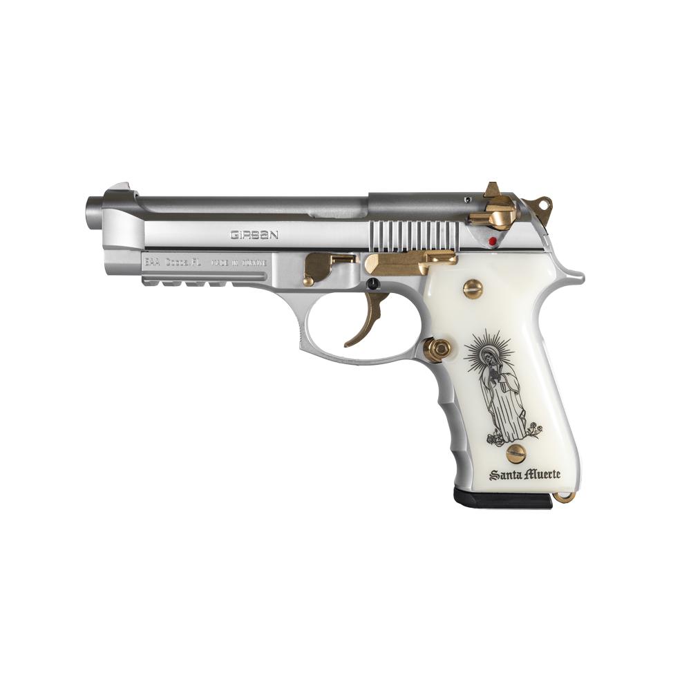 Girsan Regard MC Liberador Handgun 9mm Luger 18rd Magazine 4.9" Barrel Stainless with Santa Muerte Grips Picture of EAA - European American Armory Corp GIRSAN REGARD MC LIBERADOR 9MM PC 4.9" BBL 18+1 MAG
