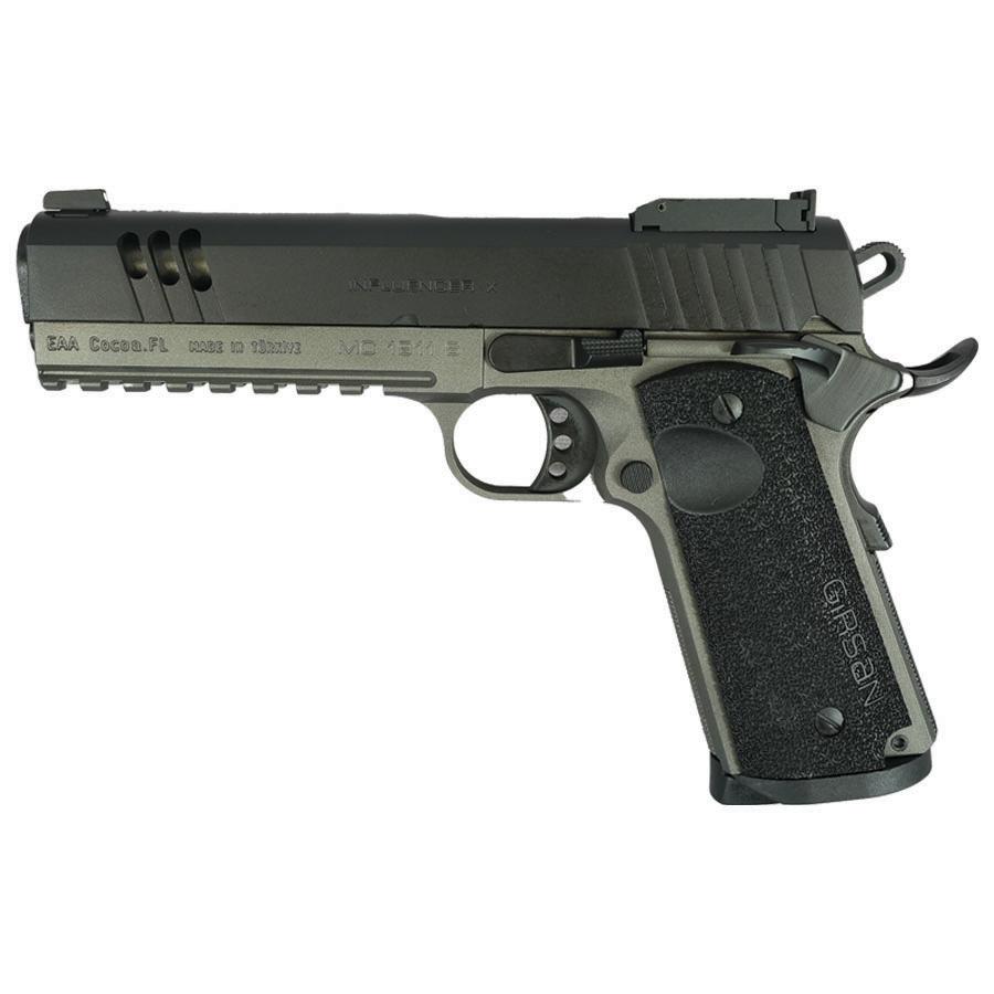 Girsan MC1911 Influencer X Handgun .45 ACP 8rd Magazine 5" Barrel Two Tone Optic Ready Picture of EAA - European American Armory Corp INFLUENCER X MC1911 45 ACP OPTC RDY 5'' BRL AMBI 8+1 2-TONE CERAKOTE