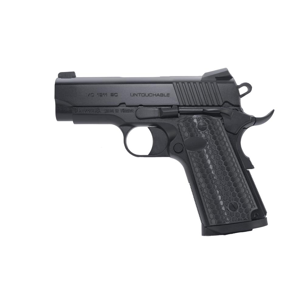 Girsan Untouchable MC1911 Subcompact Handgun 9mm Luger 7rd Magazine 3.4" Barrel Black Picture of EAA - European American Armory Corp GIRSAN UNTOUCHABLE MC1911SC OFFICER BLK 9MM 3.4'' BBL 7+1 MAG
