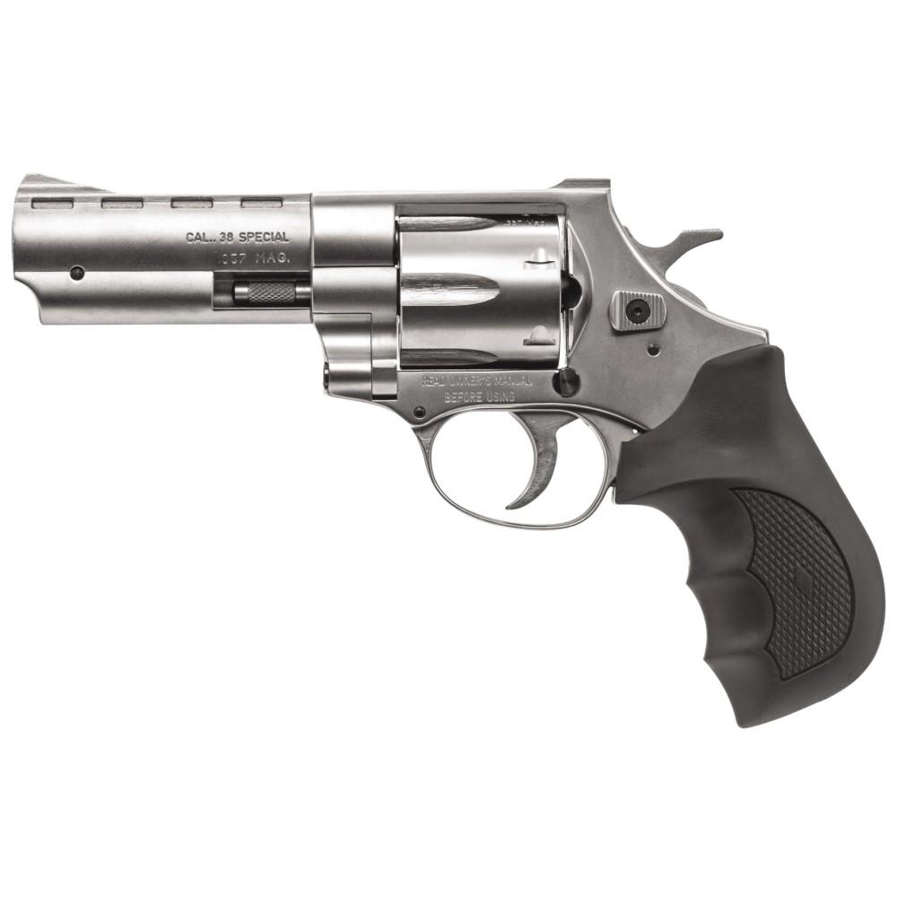 EAA Weihrauch Windicator Handgun .357 Mag/.38 Spl 6rd Capacity 4" Barrel Nickel with Black Grip Picture of EAA - European American Armory Corp WINDICATOR 4in 357MAG DOUBLE / SINGLE ACTION REVOLVER 6RDS NICKEL