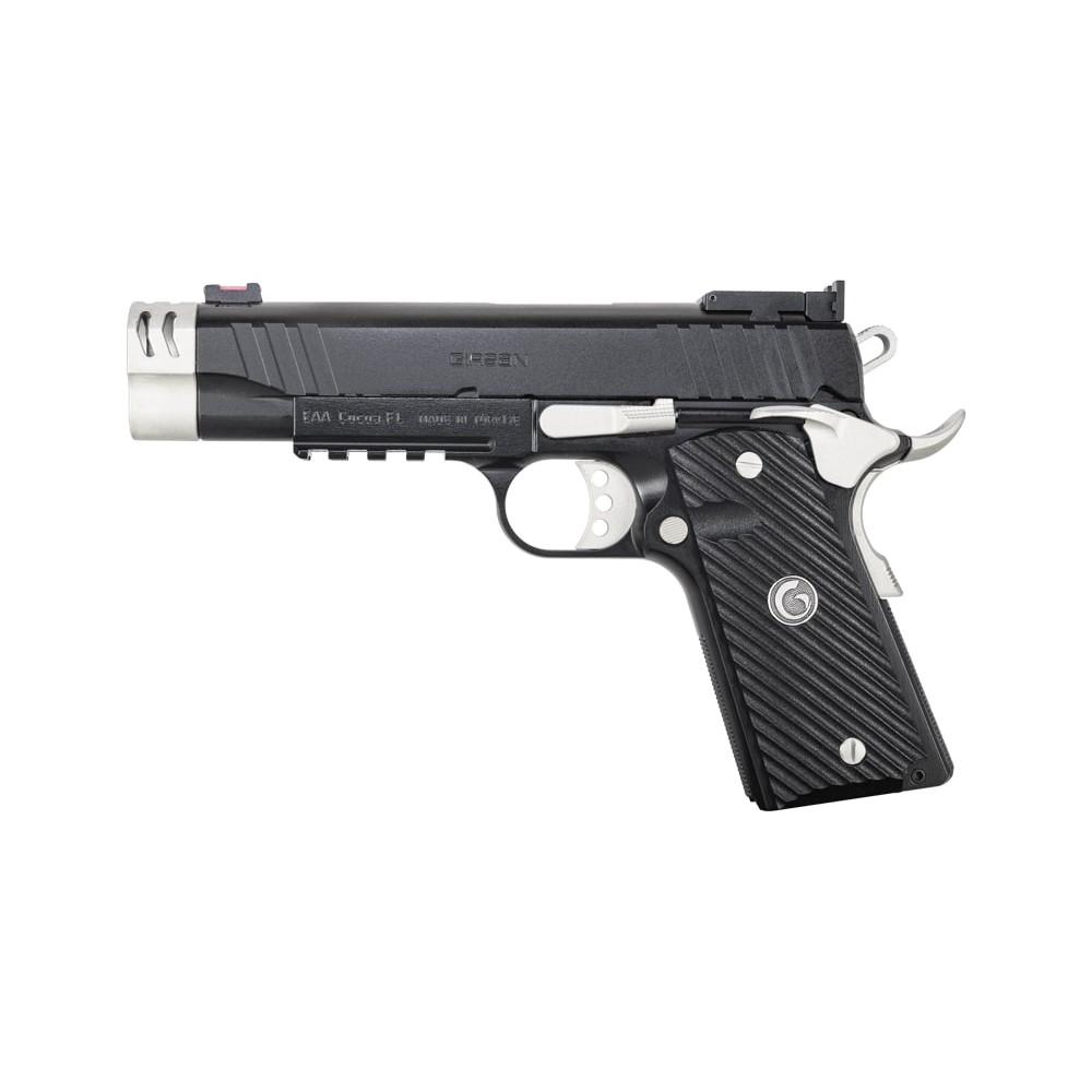EAA Girsan MC1911 Commander Handgun 10mm Auto 9rd Magazine 4.4" Barrel Black Frame with Compensator Picture of EAA - European American Armory Corp MC1911C Comp 10MM COMMANDER MODEL 1911 S/A AMBI SAFETY 9+1