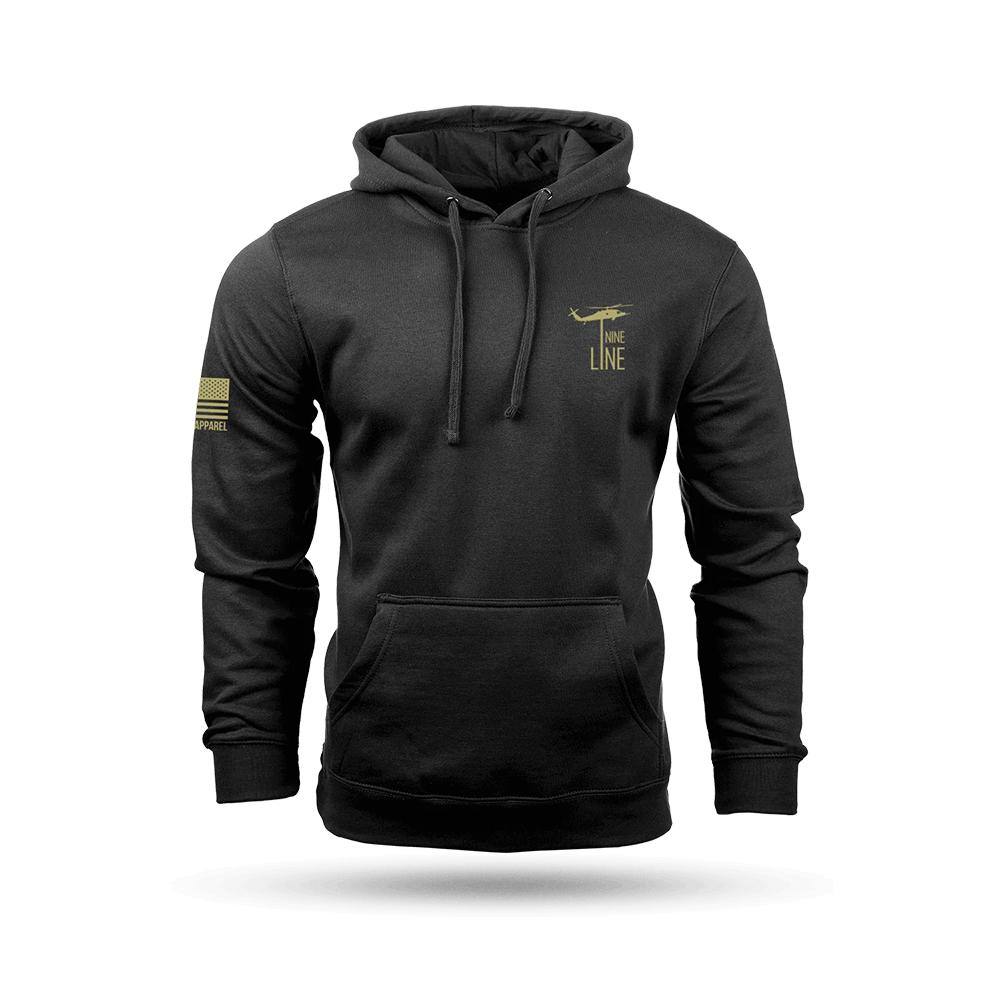 Nine Line American Camo Hooded Sweatshirt Black L Picture of Nine Line Apparel NewLine AMERCAMO-DT6100-BLACK-L