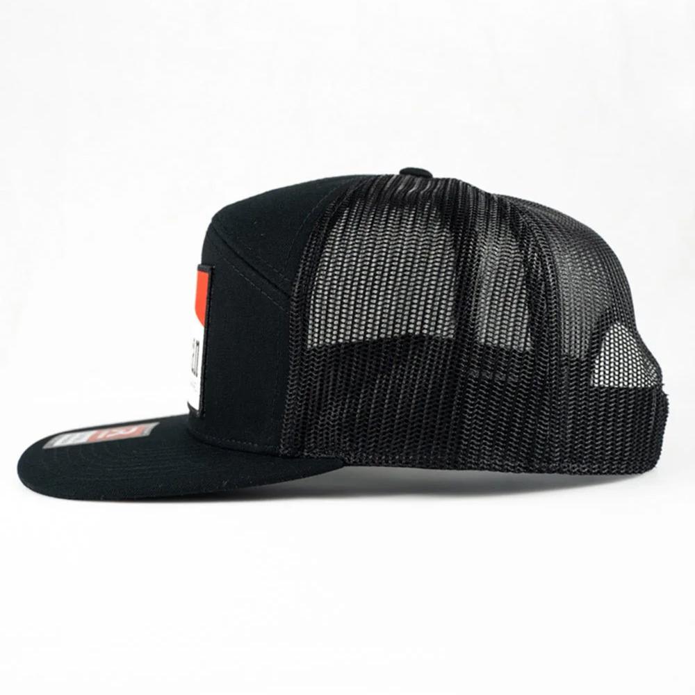 Nine Line American 7-Panel Richardson Trucker Hat Black Picture of Nine Line Apparel NewLine AMERICAN-HAT-168-BLACK