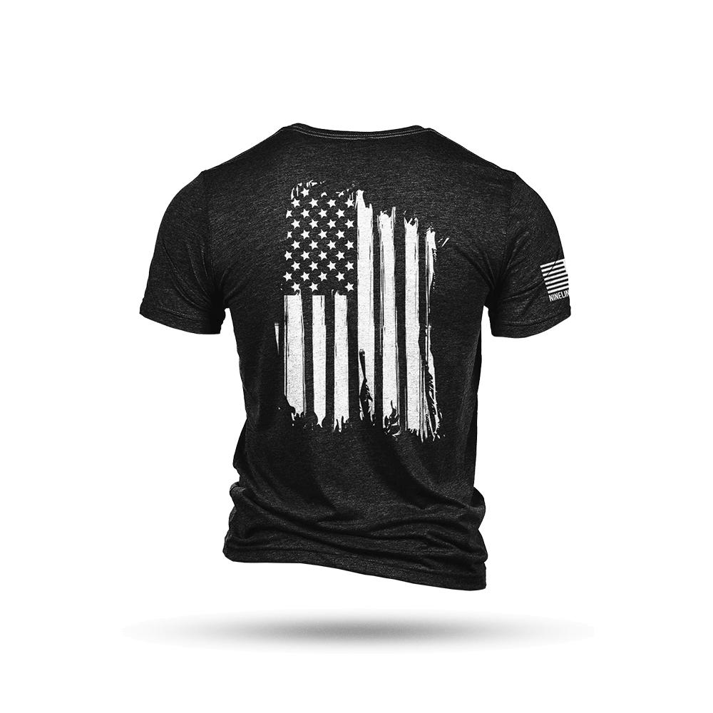 Nine Line America Short Sleeve Shirt Black Triblend 2XL