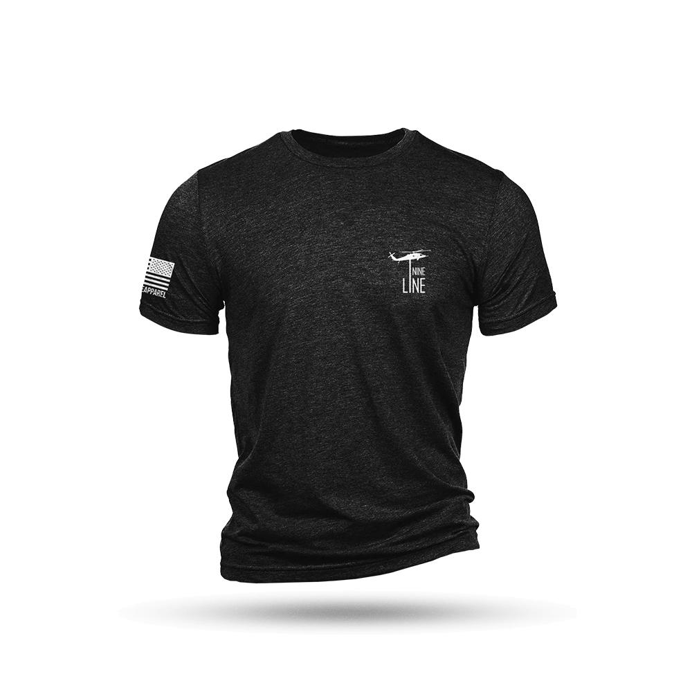Nine Line America Short Sleeve Shirt Black Triblend 2XL Picture of Nine Line Apparel NewLine AMERICA-TSTRI-CHARCOALBLACKTRIBLEND-2XL