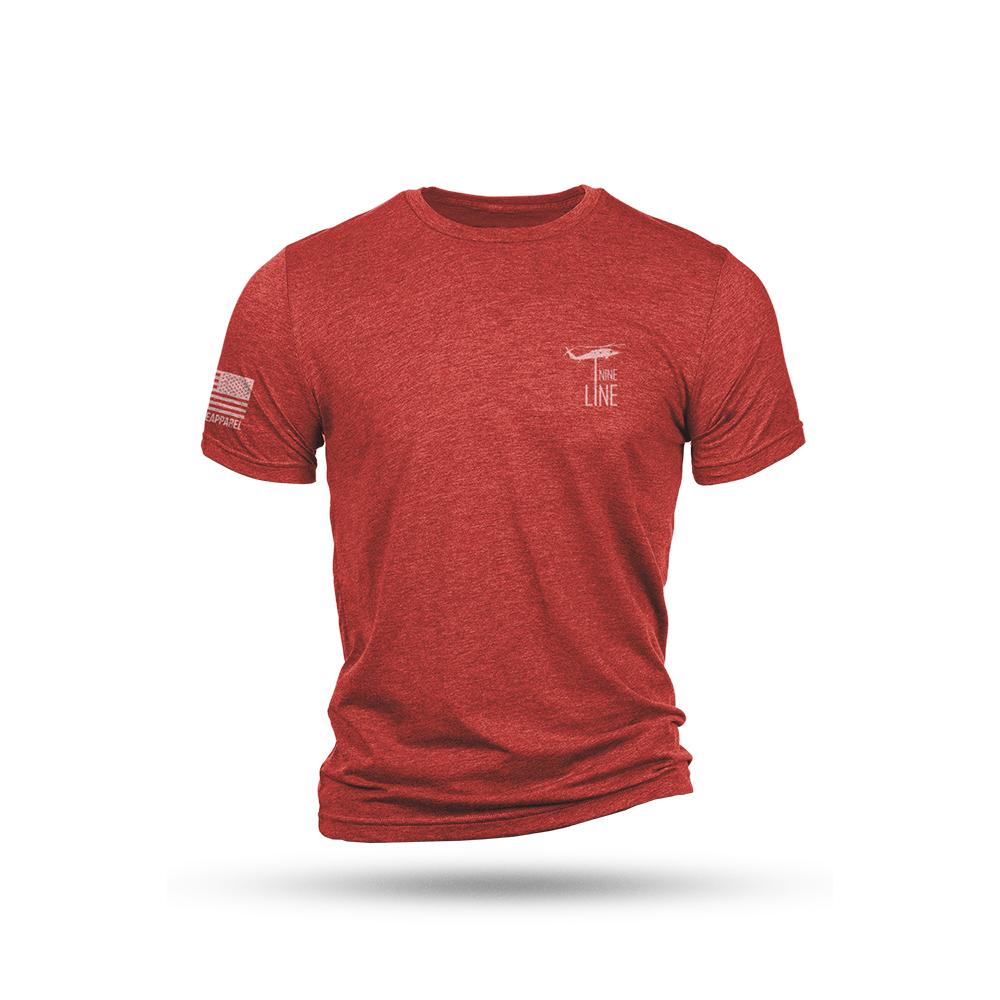 Nine Line Xmas Story Triblend Short Sleeve Shirt Red L Picture of Nine Line Apparel Nine Line Xmas Story Red Triblend T-Shirt/ Large