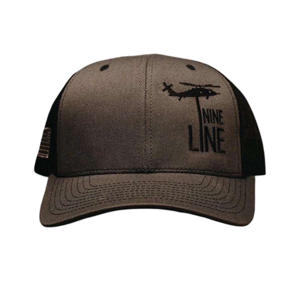 Nine Line Dropline Snapback Hat Black Grey Picture of Nine Line Apparel NewLine EMB57BLK-NLASBH-ODBLACK