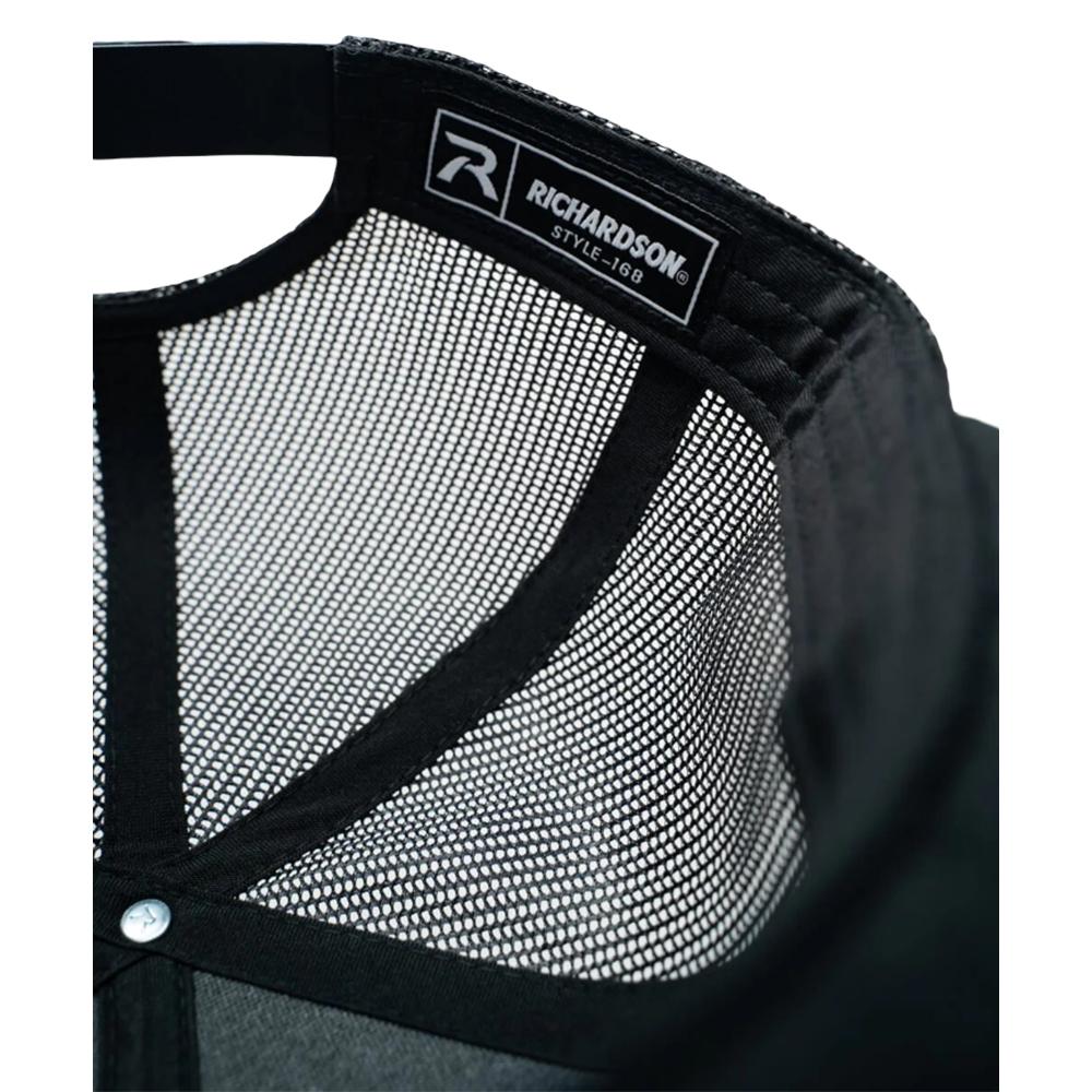 Nine Line Killdozer 7-Panel Richardson Trucker Hat Black Picture of Nine Line Apparel NewLine KILLDOZER-HAT-168-BLACK