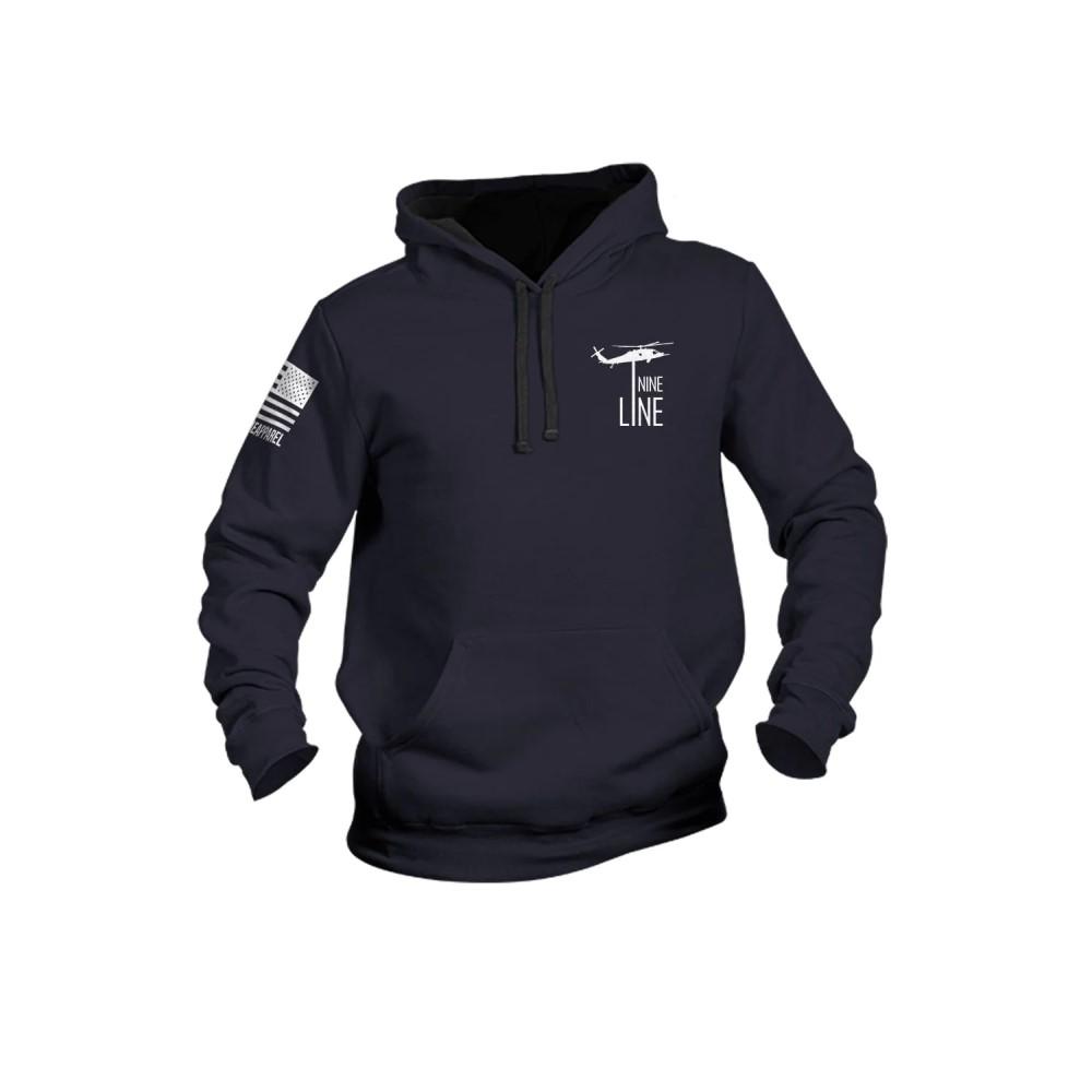 Nine Line Reread Not Rewritten Hoodie Navy S Picture of Nine Line Apparel NLA Reread Navy Hoodie/ Small