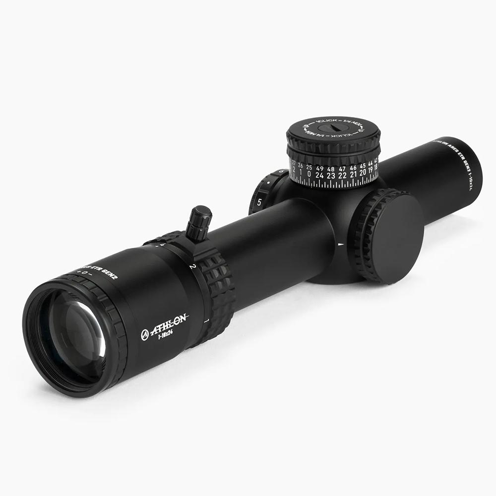 Athlon Ares ETR Gen 2 UHD Rifle Scope 1-10x24 34mm FFP ATMR2 MOA Illum. Black Picture of Athlon Optics Ares ETR GEN2 UHD 1-10x24 ATMR2 FFP IR MOA Reticle