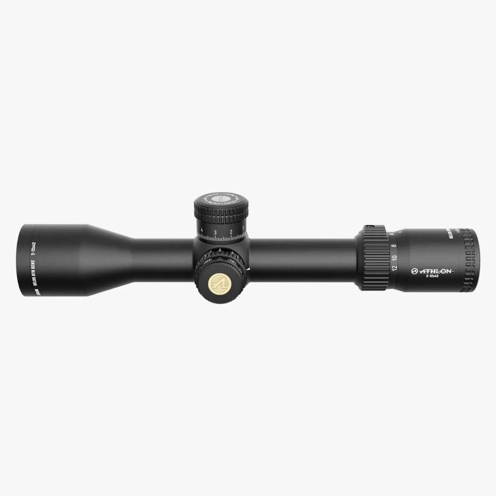 Athlon Helos BTR GEN2 Rifle Scope 2-12x42 30mm FFP AHMR2 IR MIL Illum. Black Picture of Athlon Optics Helos BTR GEN2 2-12x42 AHMR2 FFP IR MIL Reticle Riflescope