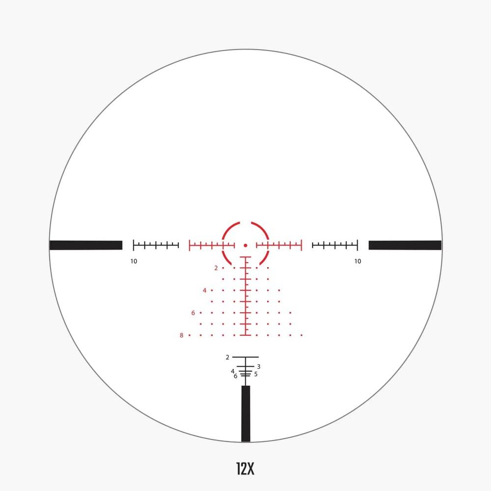 Athlon Helos BTR GEN2 Rifle Scope 2-12x42 30mm FFP AHMR2 IR MIL Illum. Black Picture of Athlon Optics Helos BTR GEN2 2-12x42 AHMR2 FFP IR MIL Reticle Riflescope