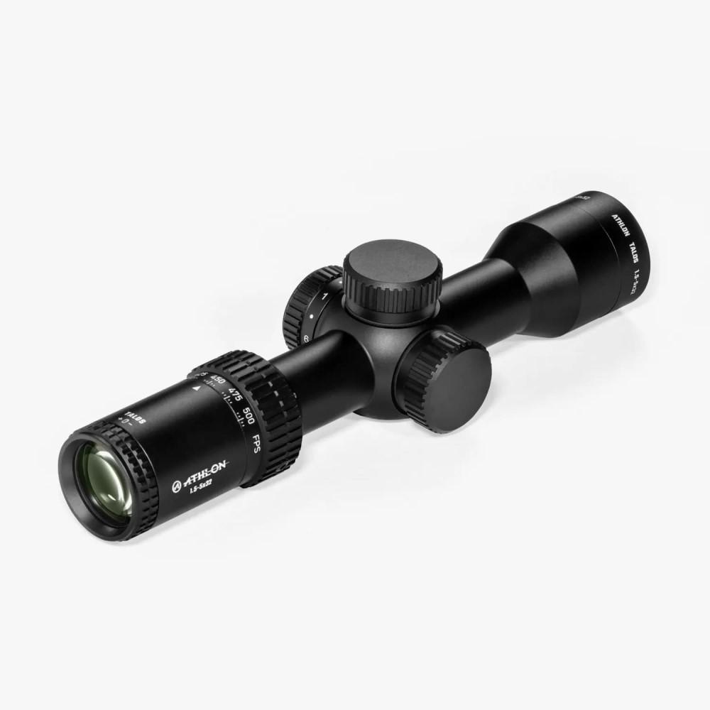 Athlon Talos Crossbow Scope 1.5-5x32 1" SFP BDC 100 IR Illum Black Picture of Athlon Optics Talos 1.5-5x32 Crossbow Capped 1 inch SFP BDC100 IR