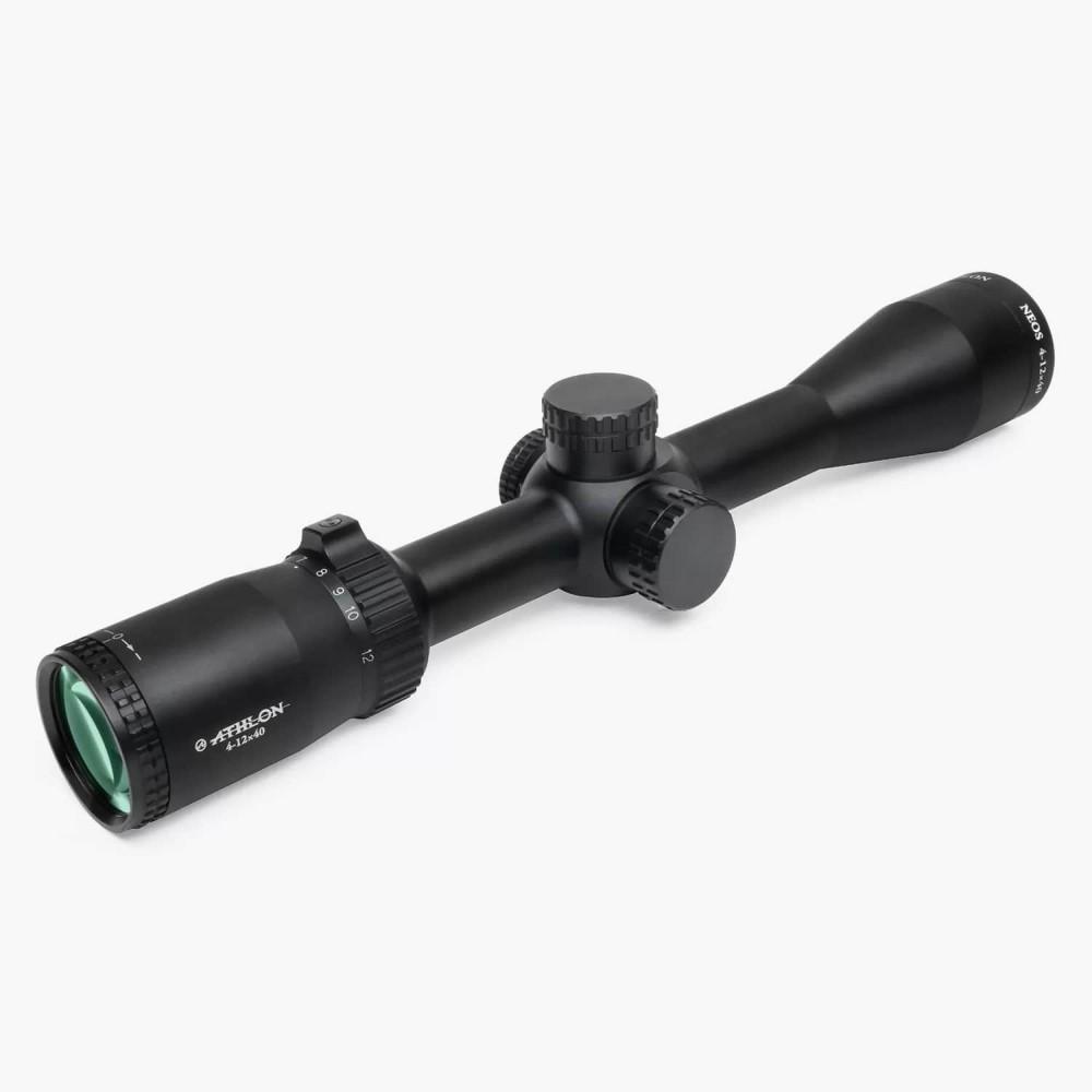 Athlon Neos Rifle Scope 4-12x40 1" SFP Center X MOA Non-Illum Black Picture of Athlon Optics Neos 4-12x40 Center X SFP MOA Reticle Riflescope