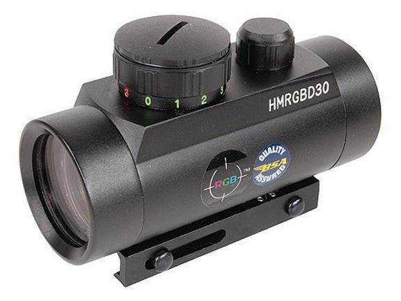 BSA Huntsman Red/Green/Blue Dot Sight -  1x30mm 5 MOA - Matte