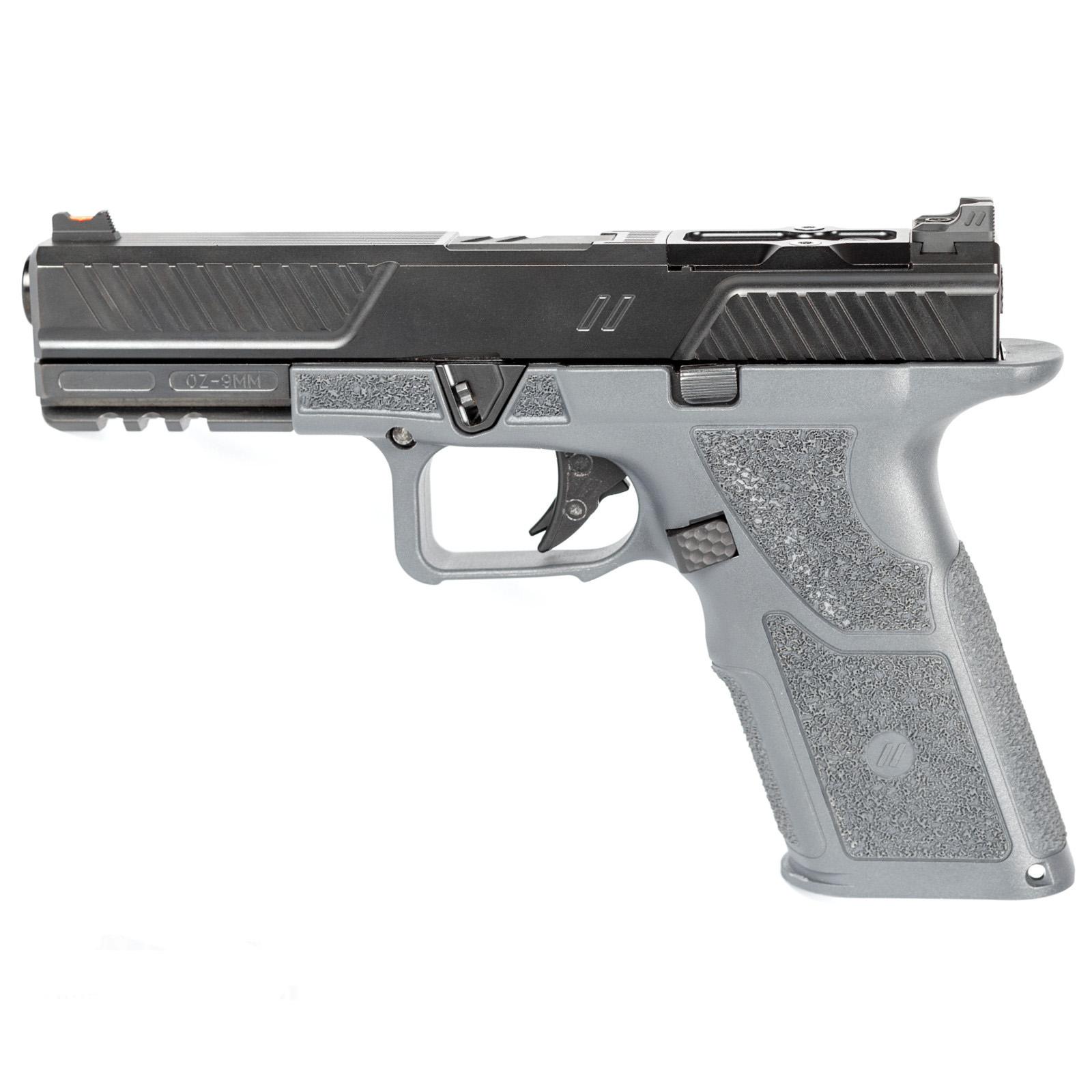 Zev Technologies OZ9 Standard Combat Pistol 9mm Luger 17rd Magazines 4.5" Barrel Black Slide Gray Grip Picture of ZEV Technologies OZ9 Combat Pistol Standard Slide Gray Grip