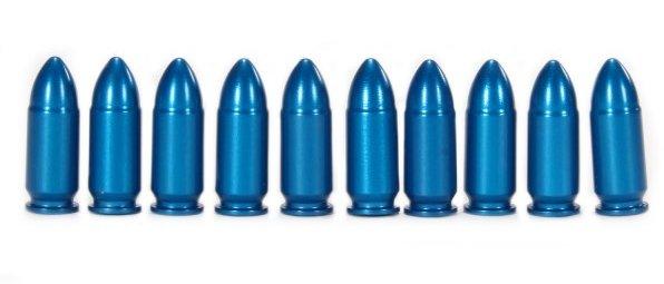 A-Zoom Aluminum Snap Caps 9mm Luger Blue 10/pk