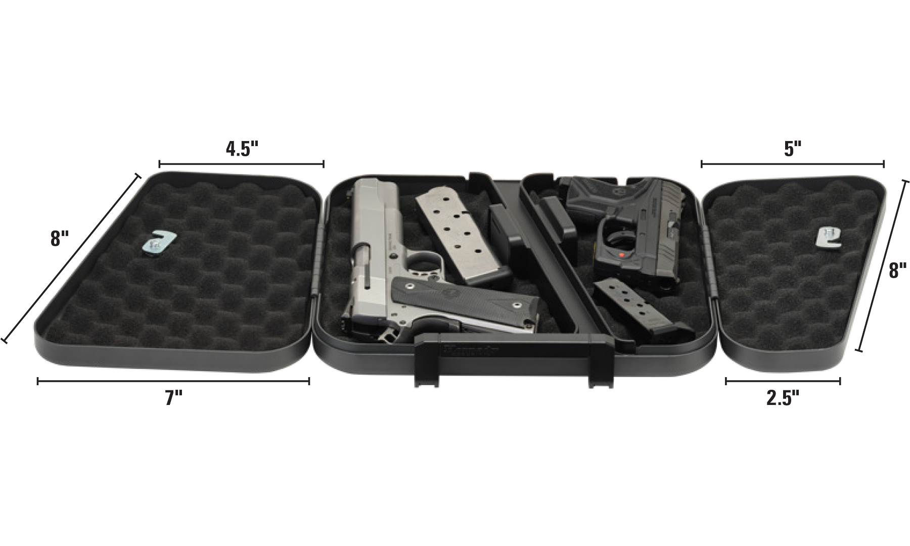 Hornady Dual-Lid Lock Box with Key Lock 11 "W x 10"D x 2"H Picture of Hornady Reloading HORNADY DUAL-LID LOCK BOX WITH KEY LOCK