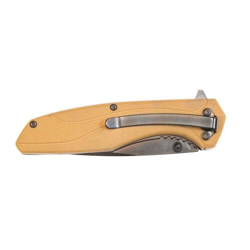Smith & Wesson 1084312 Drop Point Folding Knife 3 1/2" Blade  FDE Picture of Battenfeld Knives S&W SW1103 FDE Nylon Blk 3.5 in